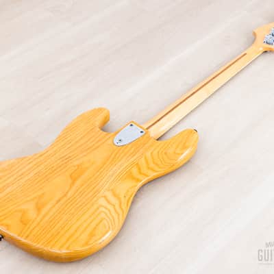 1976 Fender Jazz Bass Natural Ash w/ Pearl Blocks + Binding, Case image 14