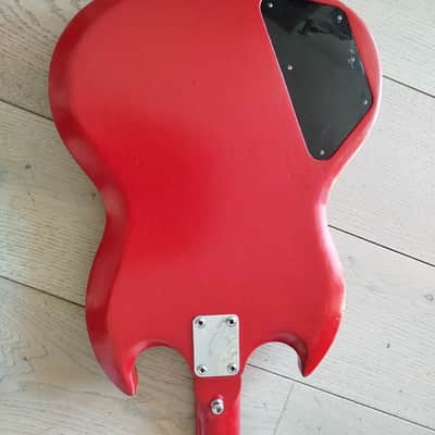 Ibanez Antoria 2354B Double Cutaway Bass 1974-1977-Relic Red image 7