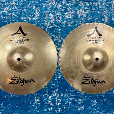 22 YEARS OLD SUPER CLEAN 12" Zildjian A Custom MASTERSOUND Hihats 750g 980g image 1