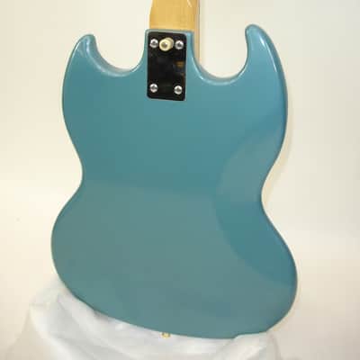 Vintage 60's Kalamazoo by Gibson KG-2A Electric Guitar, Las Vegas Blue w/ Gibson Chipboard Case image 16