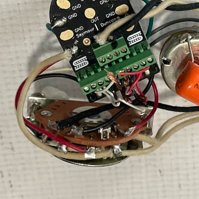 2000's Fender Upgraded Stratocaster Guitar Electronics Wiring Harness Seymour Duncan Liberator, Orange Drop Capacitor image 15