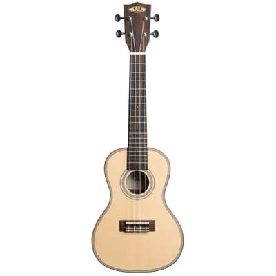 Kala Brand Solid Spruce Top Striped Ebony Concert Ukulele image 4