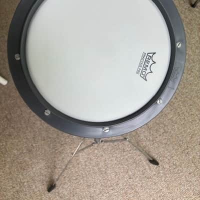 Remo Practice Pad - Tunable Ambassador Coated Drum Head with Stand 8" 2010s - Gray image 1