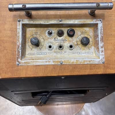 Vintage 1930s Epiphone Electar Zephyr Tube Combo Amp - Floral Grille, Art Deco Cabinet image 5