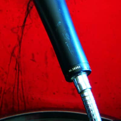 Vintage RARE 1960's RCA SK-30 dynamic microphone dark blue Low Z w Atlas stand & cable image 9