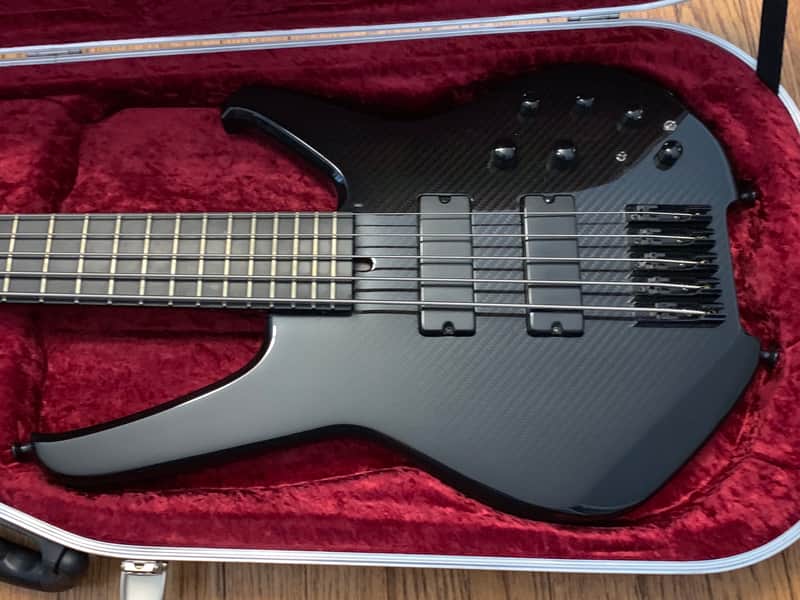 Status Graphite Chris Wolstenholme signature 5 string bass, graphite neck with wrap around leds 2013 Graphite Weave image 1