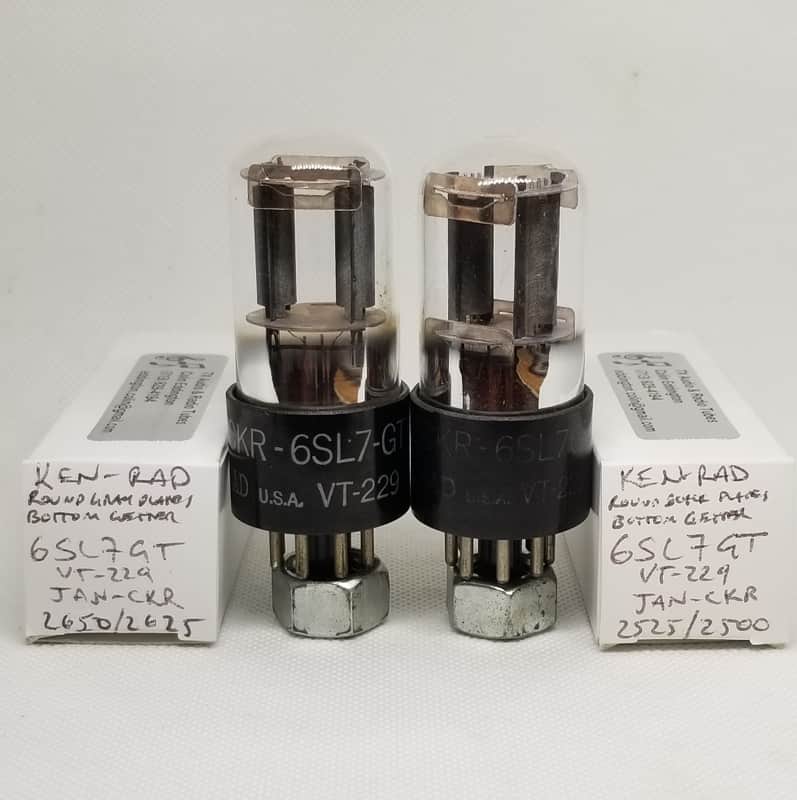 Ken-Rad JAN 6SL7 / VT-229 Well Matched (6.5%) Pair NOS 6SL7 image 1