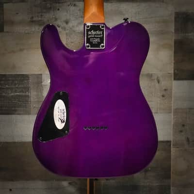 Schecter PT Standard Purple Burst Burl Electric Guitar (3956) image 5