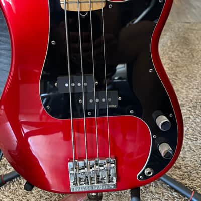 Fender American Series Precision Bass with Maple Fretboard 2002 - 2006 Chrome Red image 1
