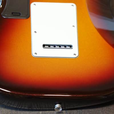 MINTY! 2014 Fender American Deluxe Stratocaster Plus Mystic 3-Color Sunburst w/ Personality Cards + COA OHSC image 16