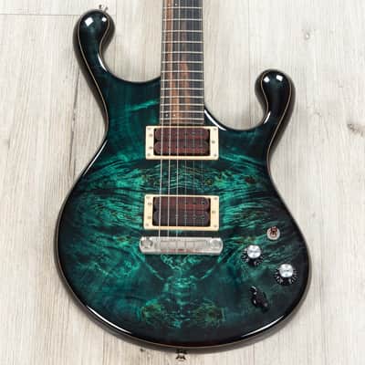 Fibenare Erotic Dalmat Guitar, Ebony Fretboard, 5A Poplar Burl Top, Emerald Green image 2