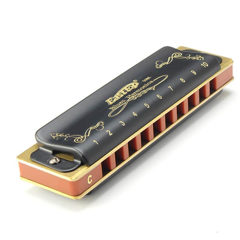 Easttop T008K 10 Hole Harp Diatonic Harmonica Bluesharp -Key of A image 1