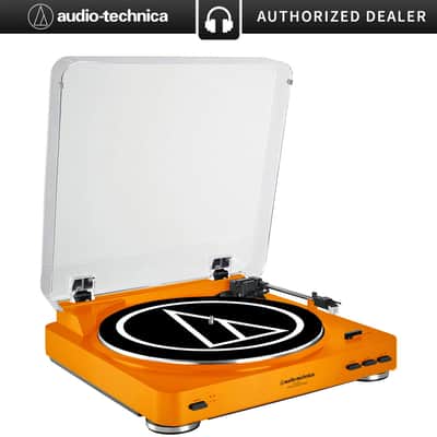 Audio-Technica AT-LP60 Fully Automatic Stereo Turntable System (Orange) image 1