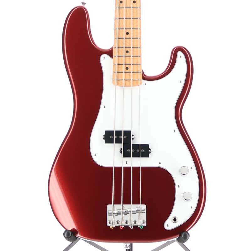 Fender Certified Pre-Owned Standard Precision Bass, Maple Fingerboard, White Pickguard, Candy Cola (O7) (13416) image 1