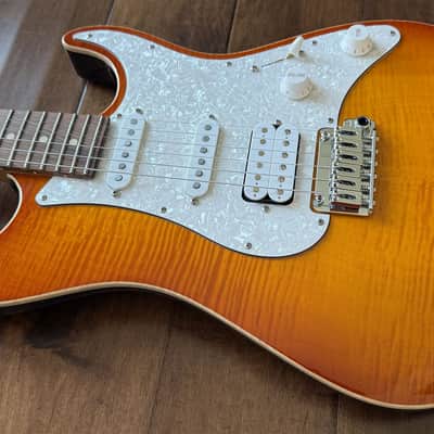 Suhr Standard Plus Faded Trans Honey Amber Burst Roasted Maple Neck SSCII 88768 image 9