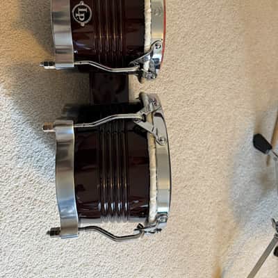 Latin Percussion M201 Matador Series Wood Bongos with Chrome Hardware 2010s - Dark Brown image 4