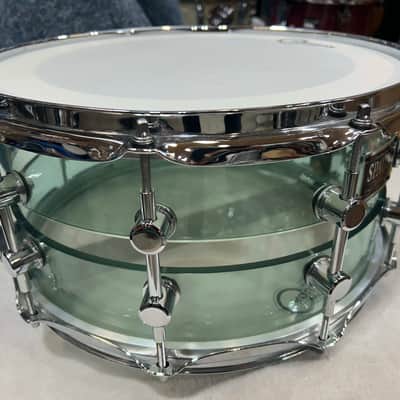 Spaun 7X14" Slotted Acrylic Snare Drum (314-1174) 2000's - Coke Bottle image 7