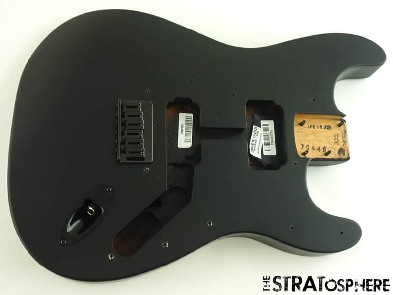 USA Fender JIM ROOT Stratocaster Mahogany HH Strat BODY + HARDWARE, Flat Black image 1