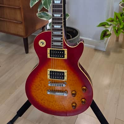 1994 Epiphone Les Paul Standard Birdseye Figured Top Korean Samick Long-Tenon MIK Korea Vintage 90s 1990's Gibson Truss Rod Cover image 4
