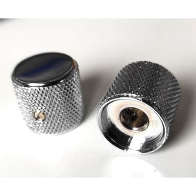 2 Fender Telecaster/Precision bass Knobs chrome 099-1366-000 image 3