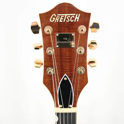 Gretsch Broadkaster LX Figured Center Block Semi-Hollow Guitar w/ String-Thru Bigsby & Hardshell Case - Bourbon Stain image 7