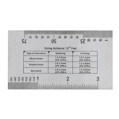 Guitar String Action Ruler Gauge Tool Measuring Kit For Electric Bass And Acoustic Guitar image 2