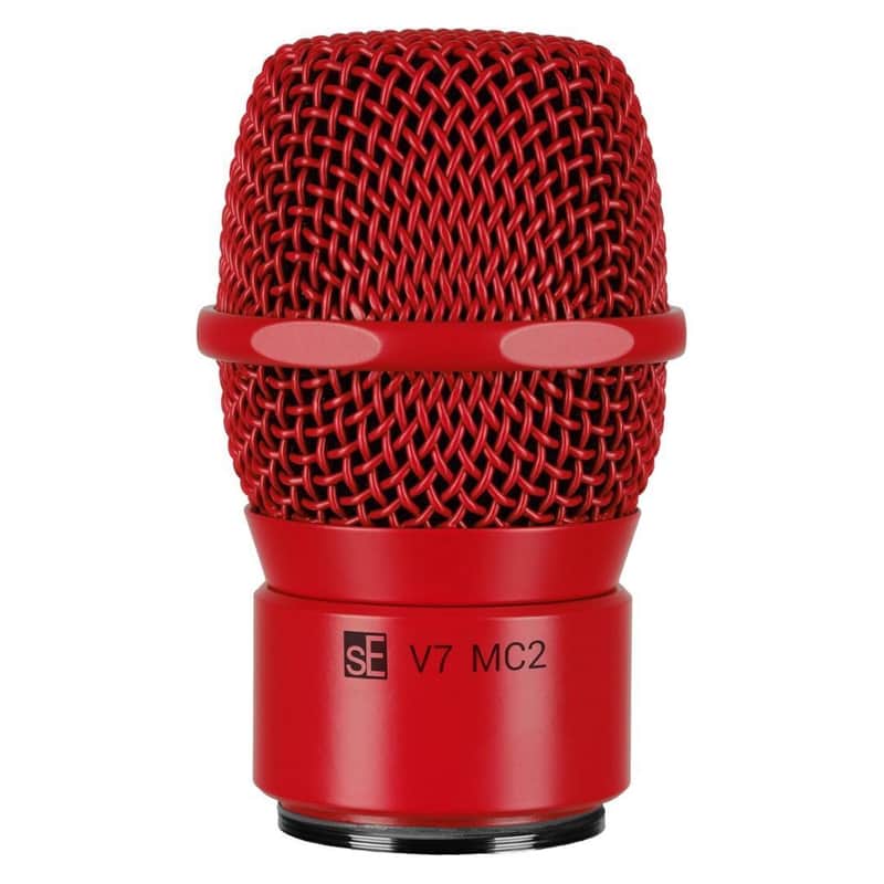 SE Electronics V7 MC2 Sophisticated Supercardioid Unidirectional Corded Electric Mic Capsule for Sennheiser Wireless System (Red) image 1