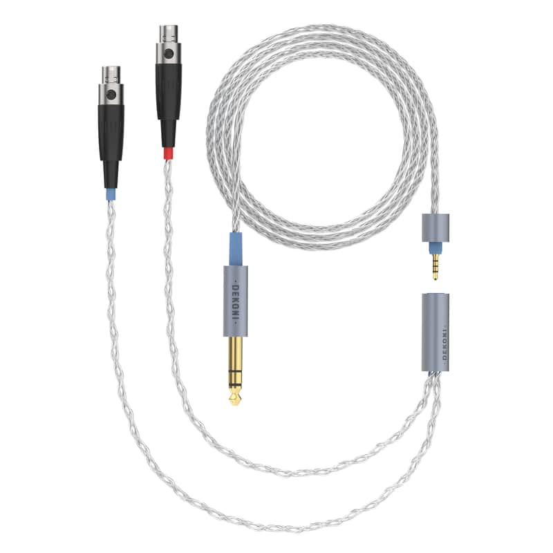 Dekoni Audio Ensemble 1/4" 52" Braided Cable w/ 4-pin XLR Headphone Connectors image 1