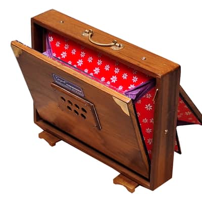2 Octave Shruti Box Premium Teak Wood Indian Drone Instrument 440Hz image 3