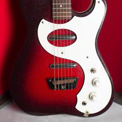 Silvertone Model 1457 Amp-In-Case Semi-Hollow Body Electric Guitar,  made by Danelectro,  c. 1964. image 3