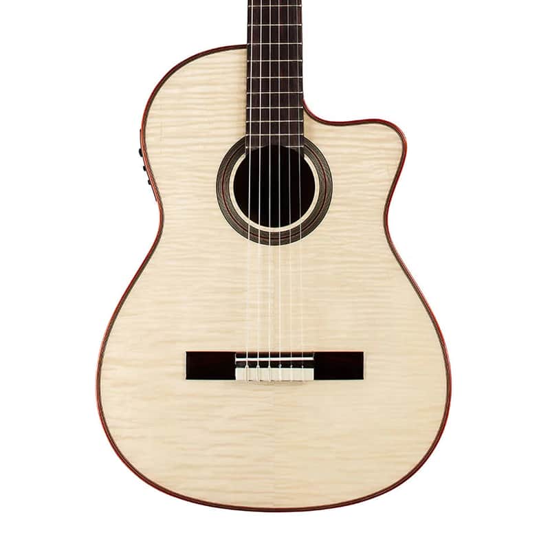 Cordoba Fusion 12 Nylon String Acoustic-Electric Guitar - White Sands image 1