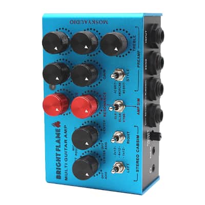 Mosky Bright Flame DI Box Effect Pedal Pre-amp Simulator Power Amp Simplifier Pedal Stereo Cab Simulator for Electric Guitar image 4