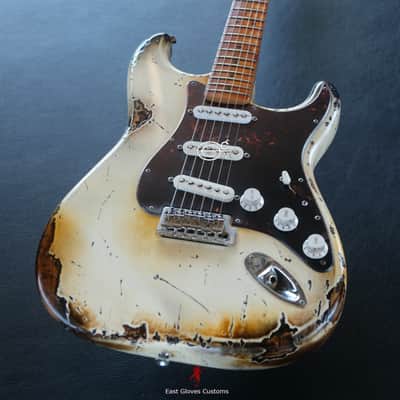 Fender Stratocaster Snowberry White Heavy Aged Relic by East Gloves Customs image 12