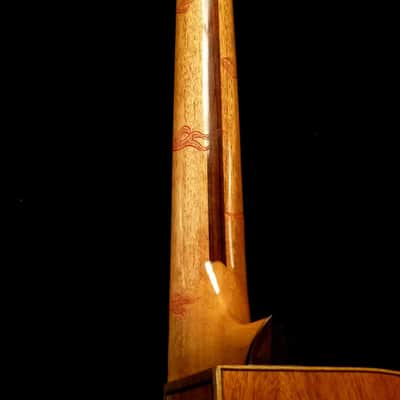 Acoustic Dreadnought Guitar Handmade by Blueberry Dragon Motif image 6