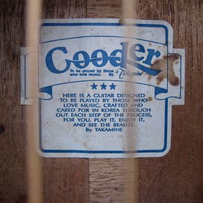 Takamine "Cooder" Guitar ,with Electronics 1980s Red "Sunburst" image 3
