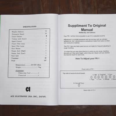 RHYTHM ACE FR-1 Service manual repair Schematic diagrams PCB Adjustments image 6