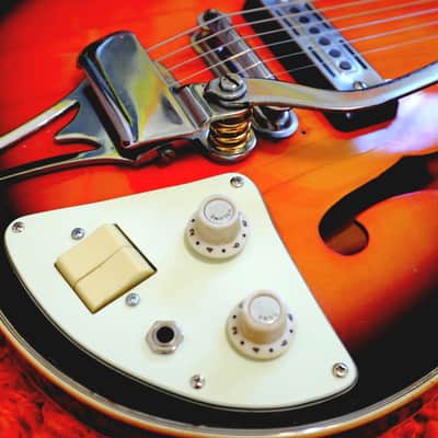 Truetone 5DC9863 (Teisco Kawai EP-8T) 60's - Hollowbody Electric Guitar Redburst image 4