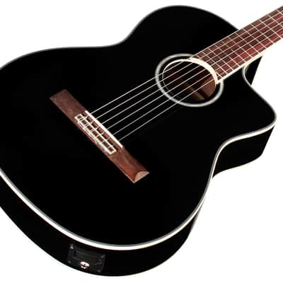 Cordoba Fusion 5 Jet Black - 2023 - Nylon String Acoustic Electric Guitar image 3