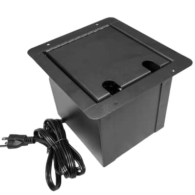 MCSPROAUDIO Recessed Stage Floor Box with Passthrough Connectors - 4 XLR Female, 1 XLR Male, 1 Ethernet, 2 USB, Duplex AC image 5