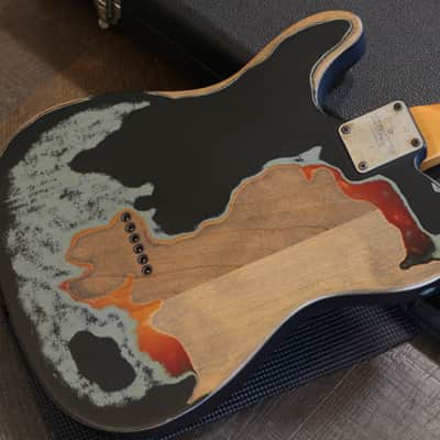 2007 Fender Artist Series Joe Strummer Telecaster MIM Electric Guitar Black Relic + OHSC image 12