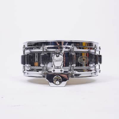 ROGERS DYNASONIC CHROME OVER BRASS SNARE DRUM (MADE IN ENGLAND)-14" x 5" image 2