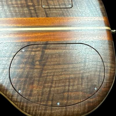 Alembic Stanley Clarke "Brown Bass", Flame Walnut with Ebony, BLUE LEDS *IN STOCK*** image 11