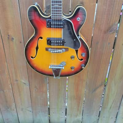 1960's Japan Made Aria 5102T Hollowbody Electric Guitar Great Player & Sound With Pro Set-up image 2