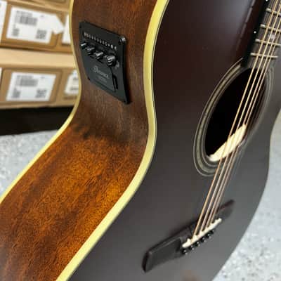 Ibanez AE100 Acoustic-Electric Guitar - Burgundy Flat image 2