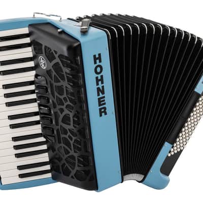 Hohner Bravo MyColor Chromatic 72 Bass Piano Accordion - Sky Rich Blue (BR72-RB) image 2