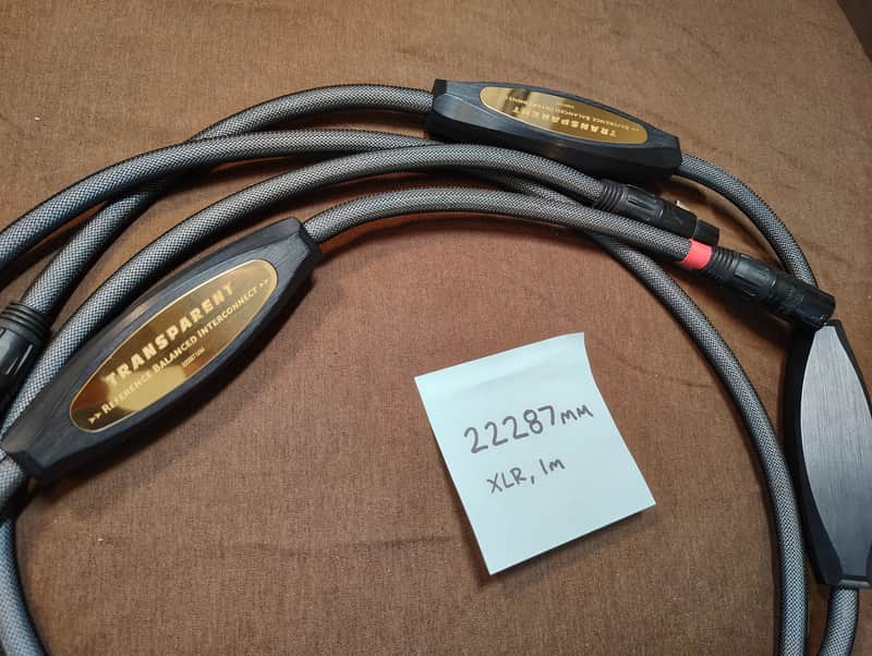 Transparent Audio Reference Balanced XLR Interconnects - 1M Pair - Serial #22287MM image 1