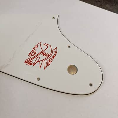 White 3 Ply Pickguard for 2007-2019 Gibson Firebird Reverse Style Made in USA + Red Decal & Screws image 8