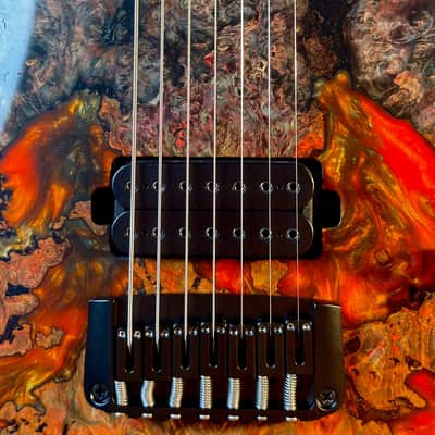 Schecter USA Custom Shop Sunset Extreme 7-string Electric Guitar - Natural Satin Stabilized Burl Top image 5