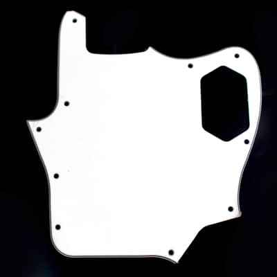 Replacment Pickguard For Jaguar style Guitar ,3Ply White /Blank