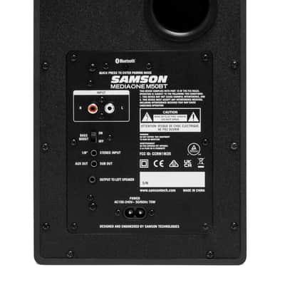 Samson MediaOne M50BT Powered Studio Monitors with Bluetooth image 5